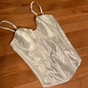 White Satin Corset